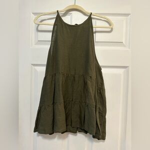 Gabby Isabella Olive Green Sleeveless Top